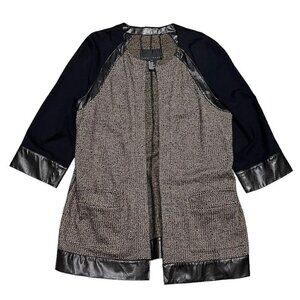 Yansi Fugel Designer Casual Work Office Light Cardigan Sweater Womens Large